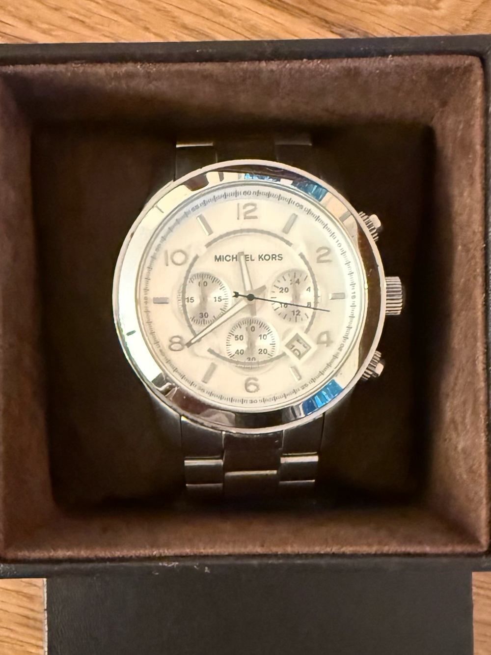 Michael Kors Silver Stainless Steel Chronograph Watch